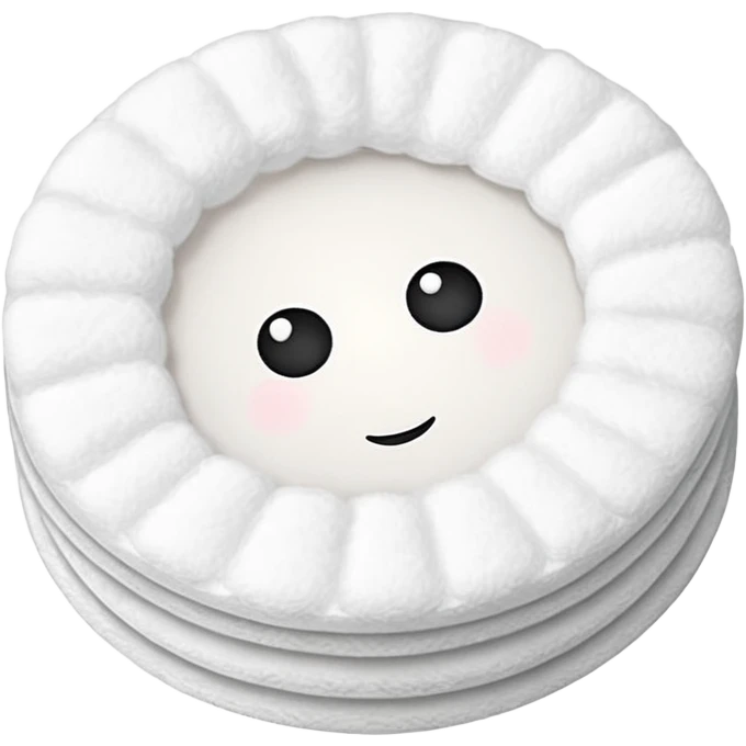 A pack of round cotton pads emoji