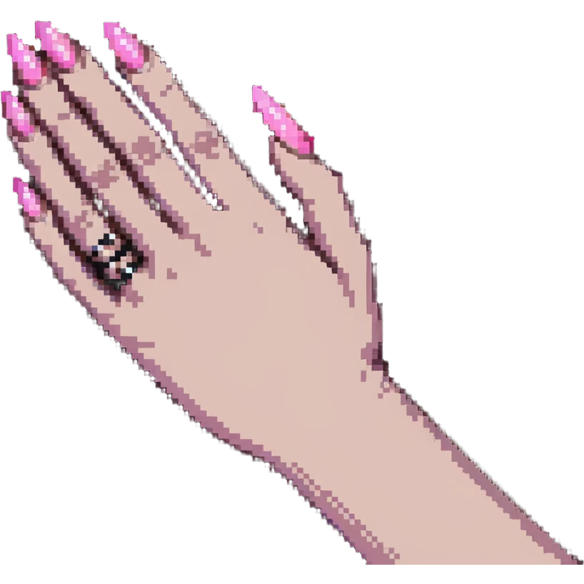 hand with pink gothic nails emoji