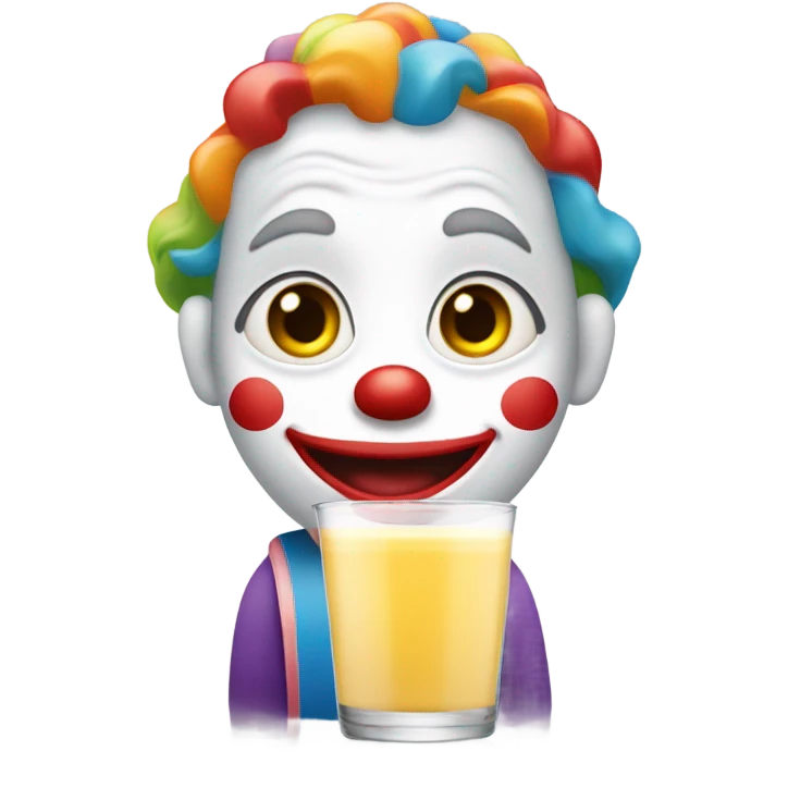 Payaso con leche emoji