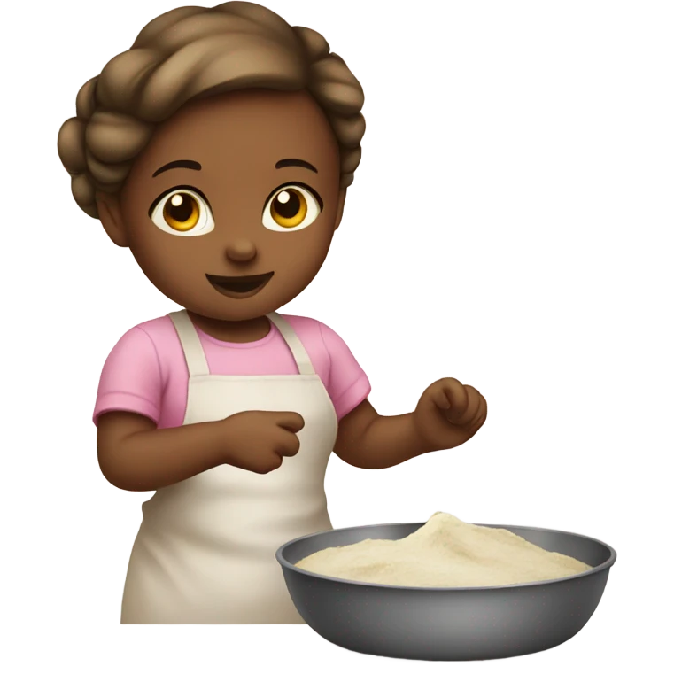 Baby girl baking  emoji