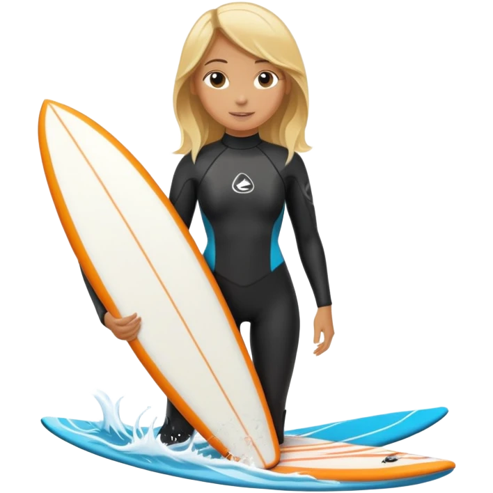 Surfer girl emoji