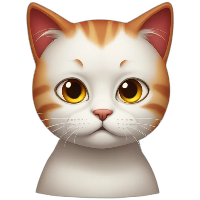 cat sad red emoji