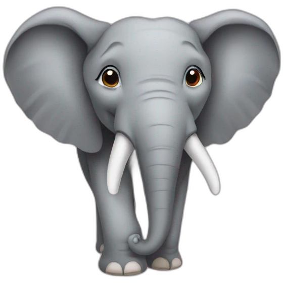 Hart shaped elephant emoji