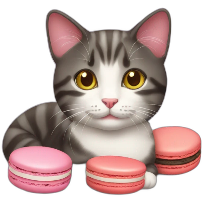 Macaron cat emoji