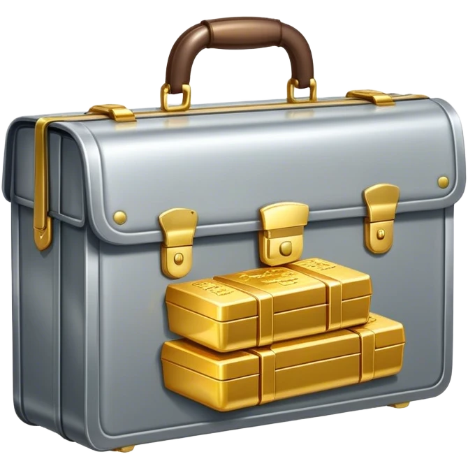 A briefcase with gold bars inside emoji