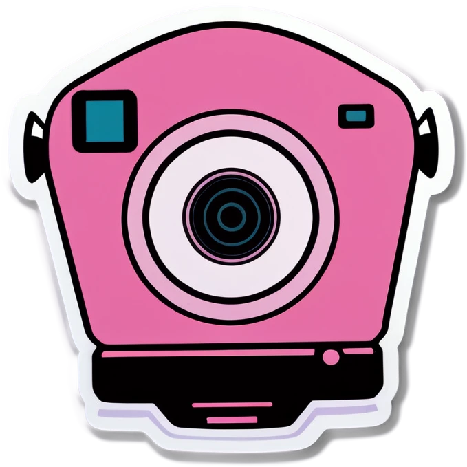 Pink camera emoji