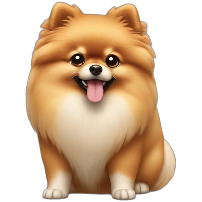 Pomeranian ladrando enfadado emoji