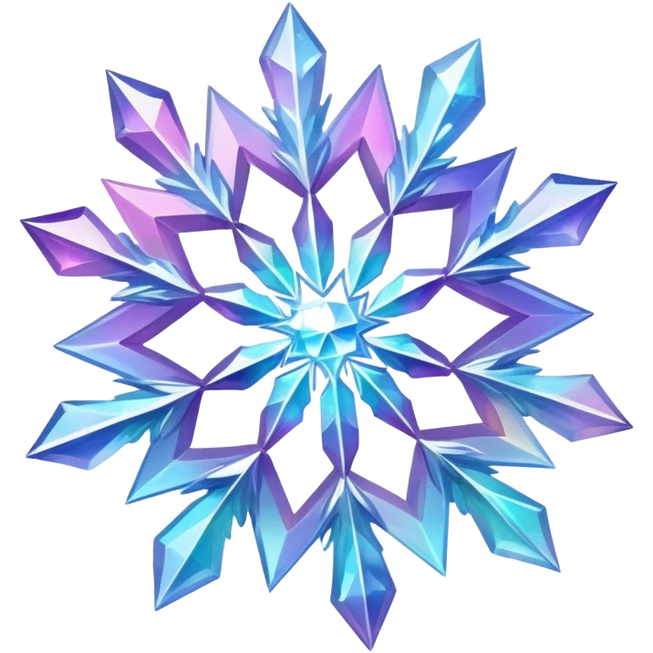 Iridescent sparkly shiny nebula snow crystal   emoji