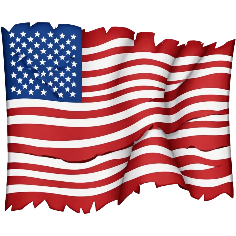tattered upside down American flag emoji