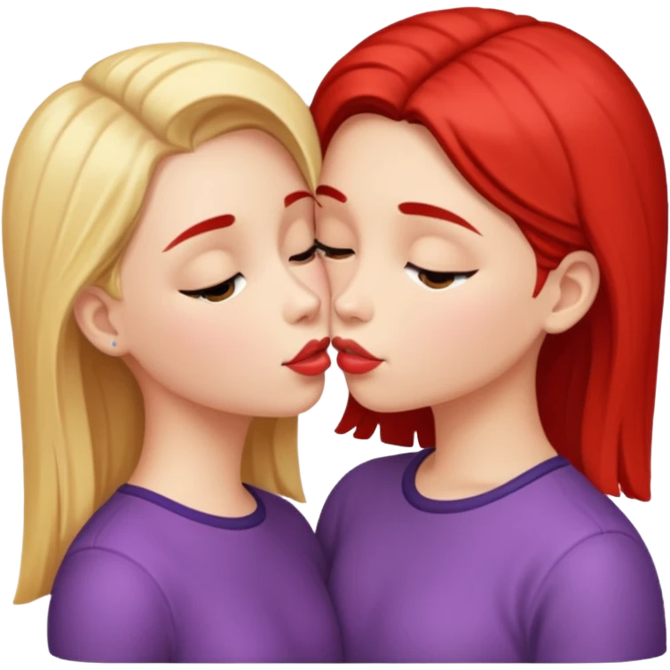 girl kissing girl emoji