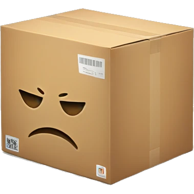 Sad Amazon box emoji