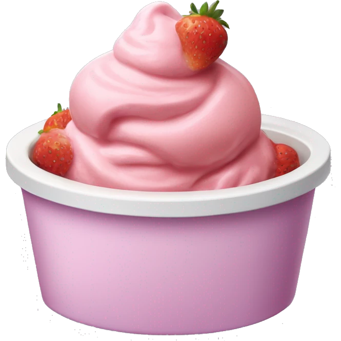 tub of strawberry ice cream  emoji