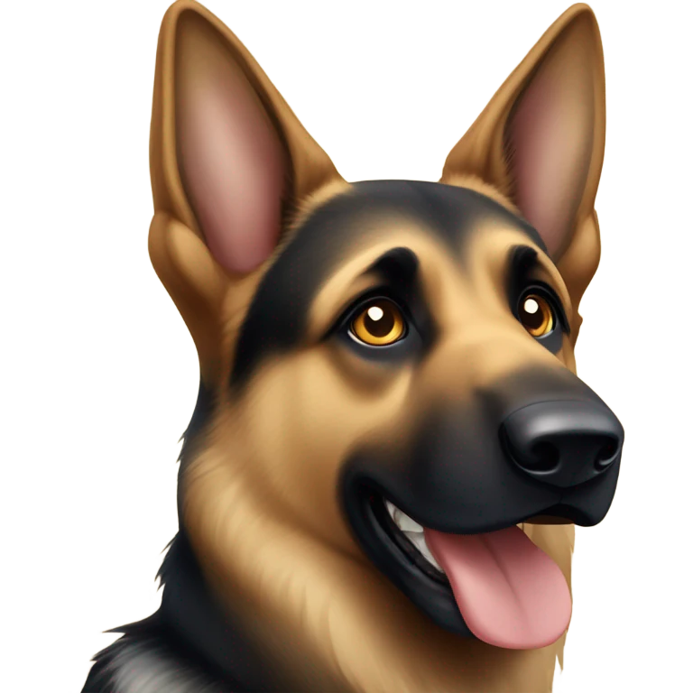 German Shepard different colored eyes emoji