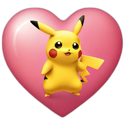 Pikachu heart emoji