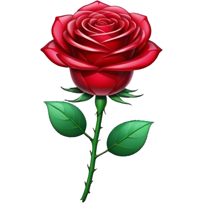 A rose made of ruby glass emoji