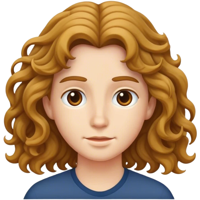 Wavy hair  emoji