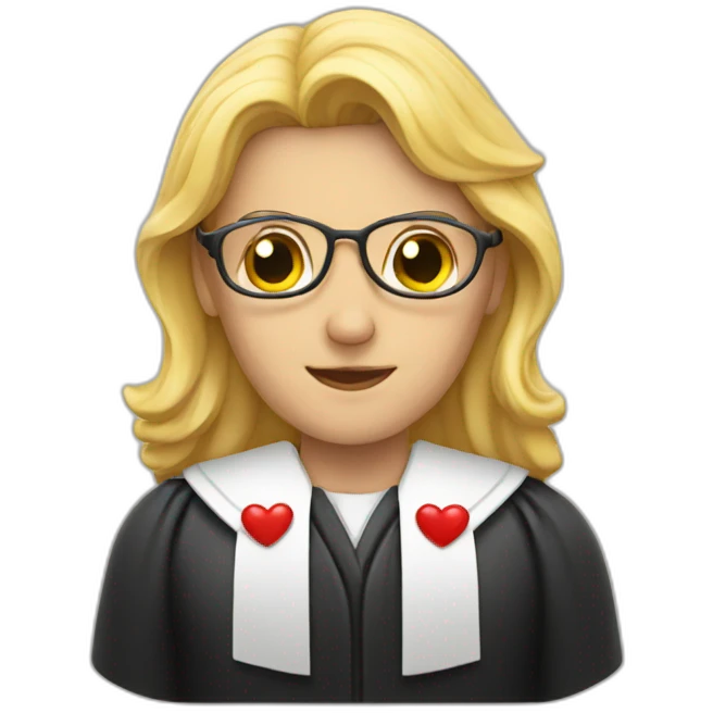 judge shows heart by hands emoji