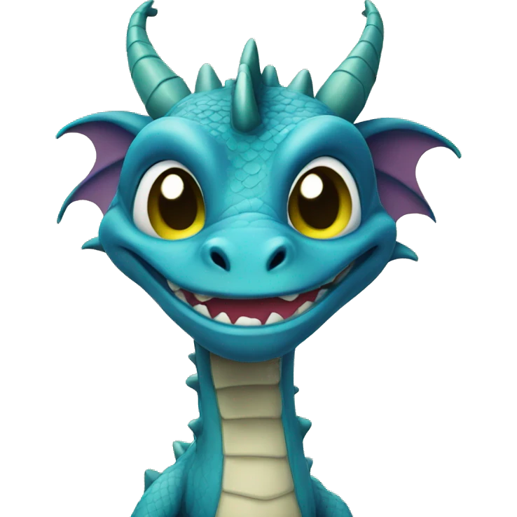Dragon with an iPhone emoji