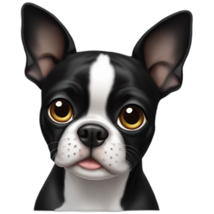 Black boston terrier emoji