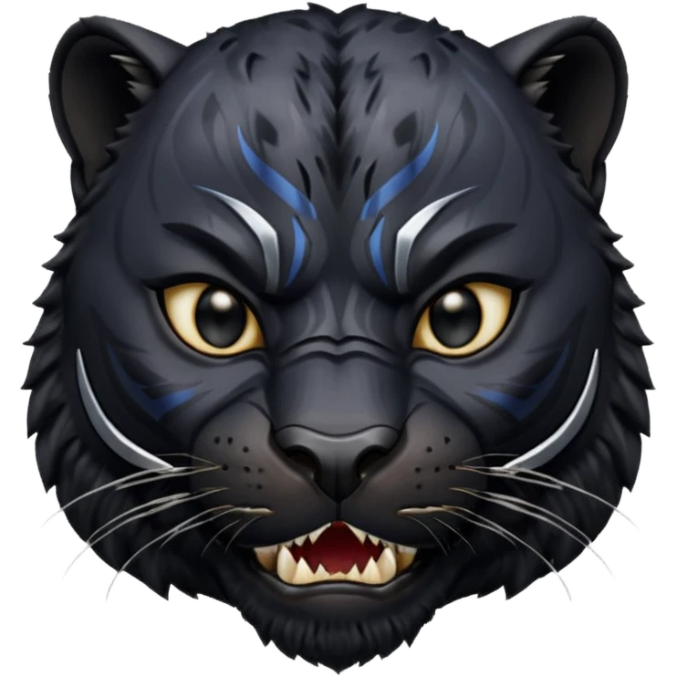 Black panther aggressive just the face emoji