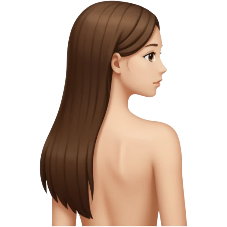 Girl without clothes back  emoji