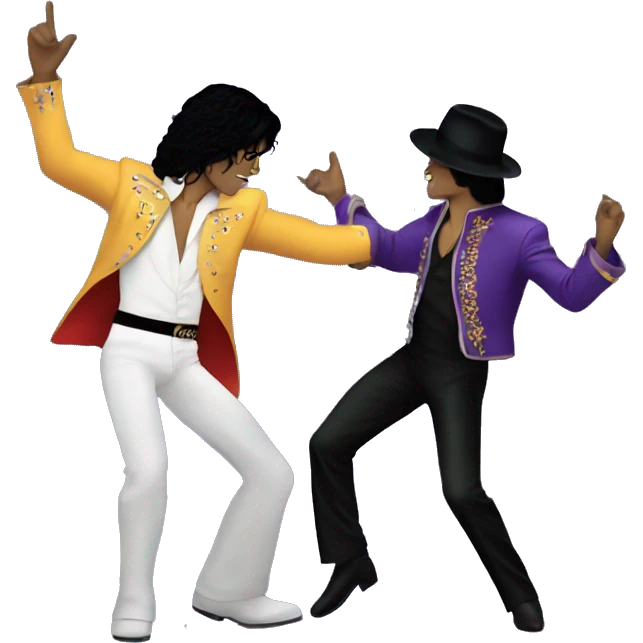 Michael Jackson dancing with prince emoji