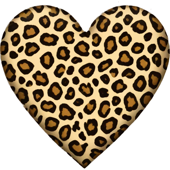 Leopard print heart emoji