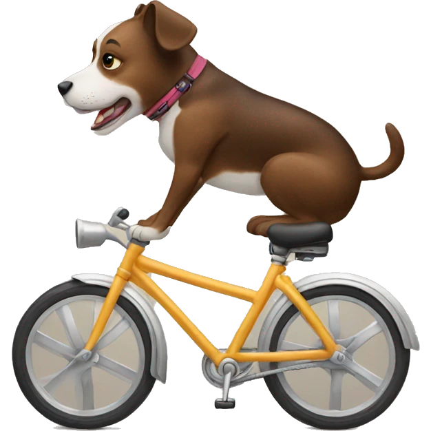 Dog on bike emoji