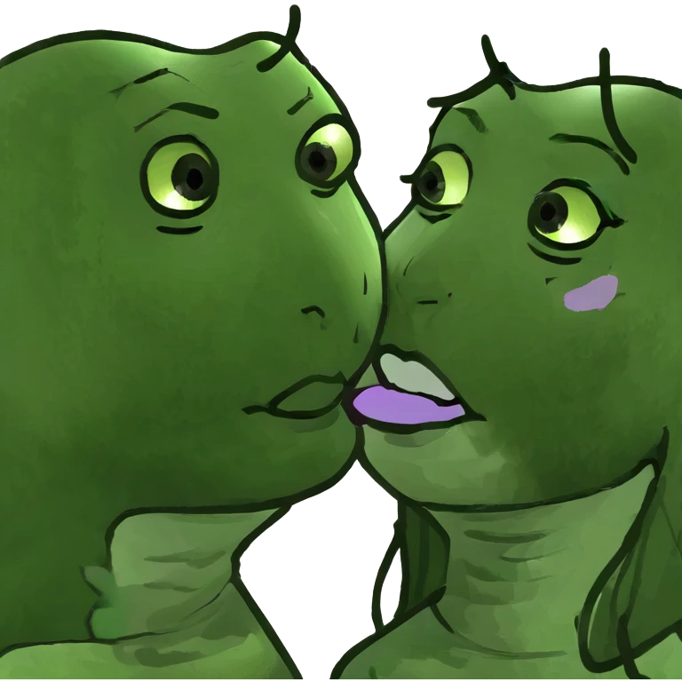 Lavender color love kiss emoji