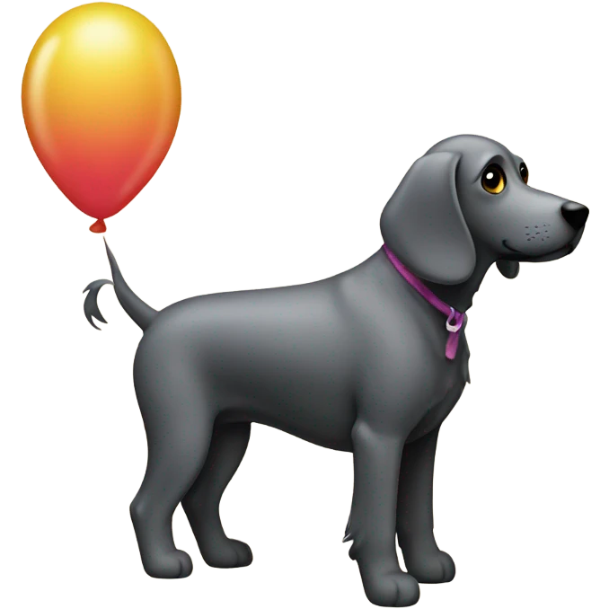 Dog made out of a balloon emoji