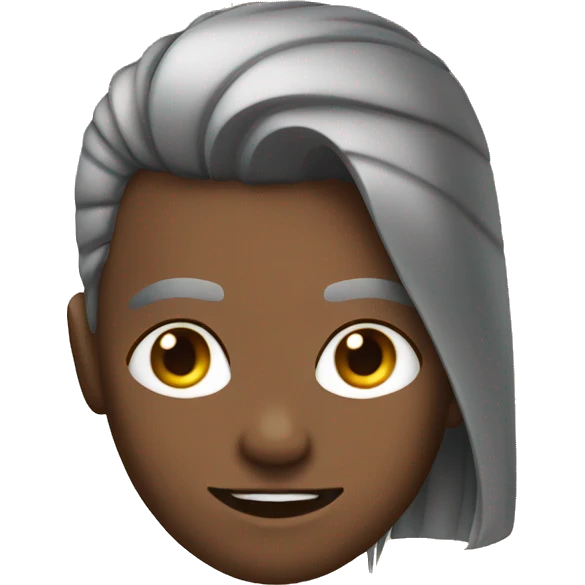 Slicked hair bac emoji