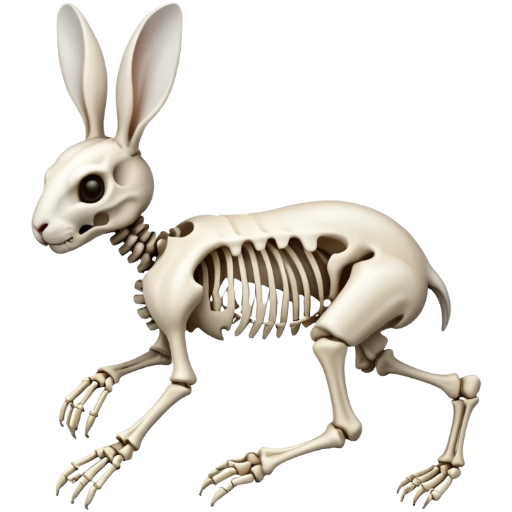 Rabbit skeleton emoji