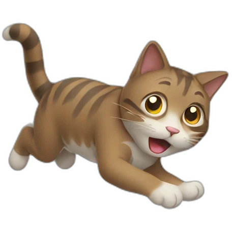 Falling cat emoji