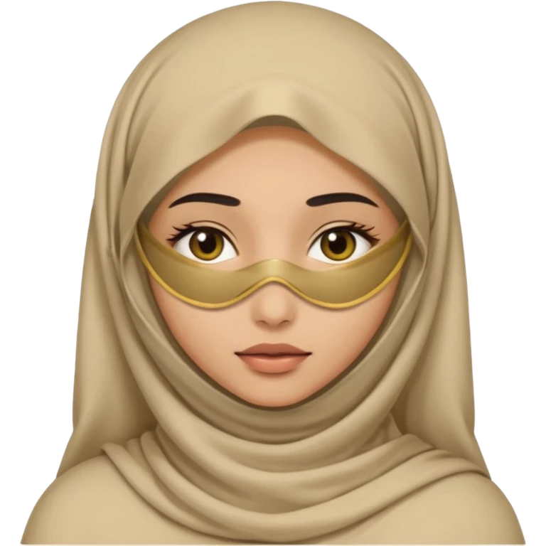arab GIRL with niquab cover eye emoji