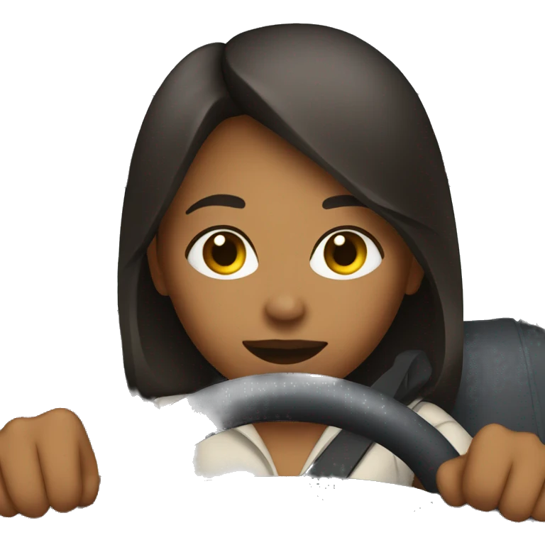 Girl driving car  emoji