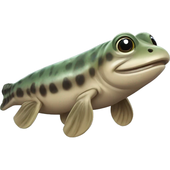 Mudskipper wearing overalls emoji