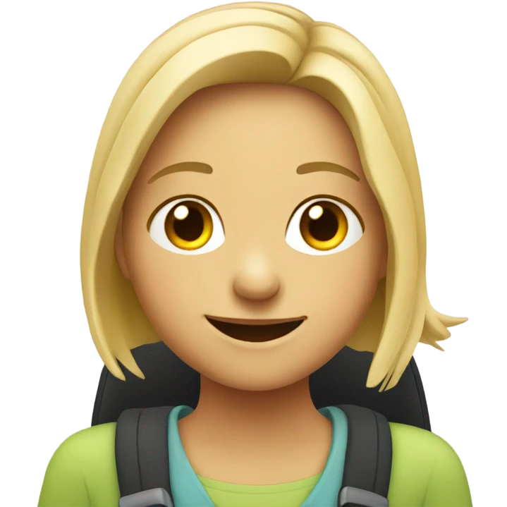 smiling girl in car  emoji
