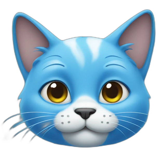 Blue smurf cat emoji