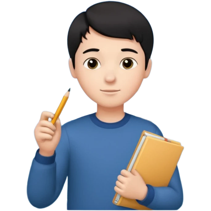 boy with short black hair, ocean air, perfectlist emoji