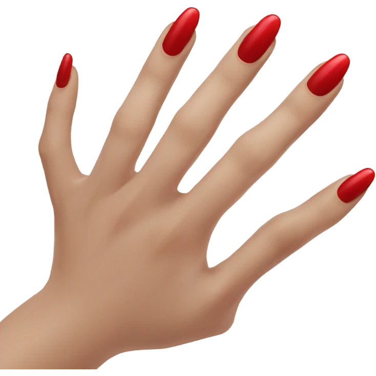 manicure hand profile red nails emoji