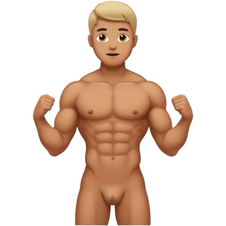 Naked man with penis emoji