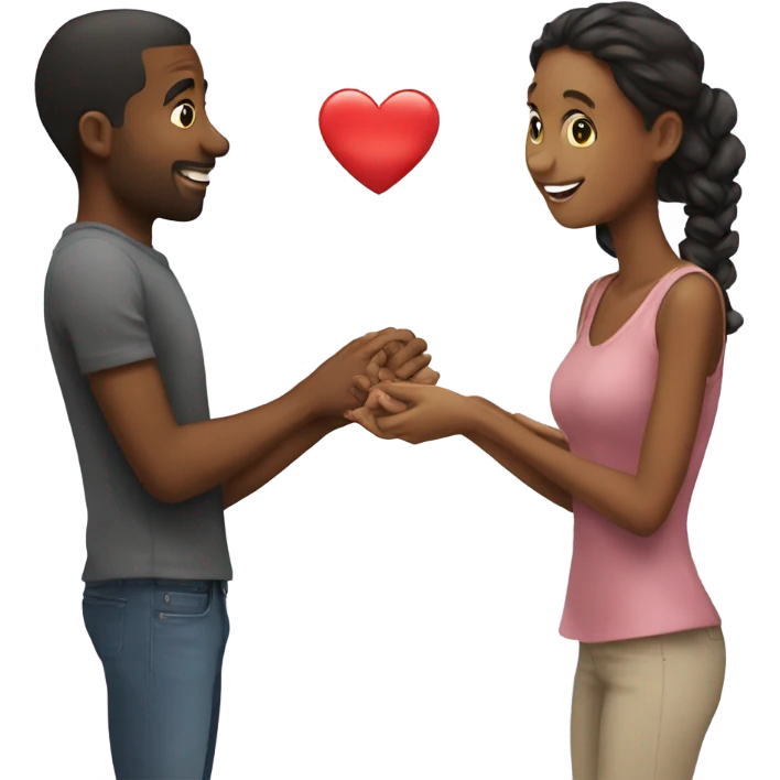 Girl getting proposed to by her boyfriend emoji