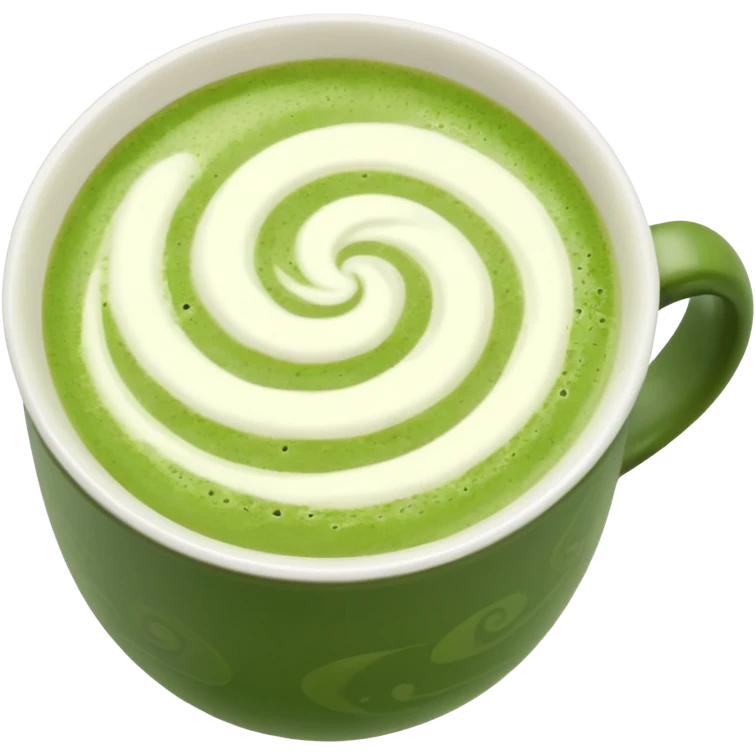 matcha latte top view emoji