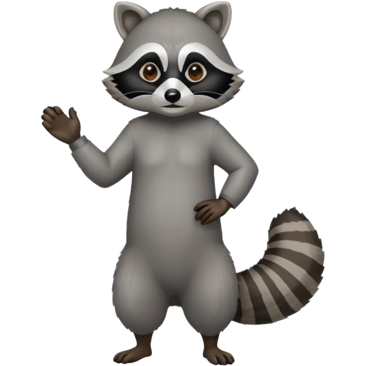 full body view Raccoon emoji