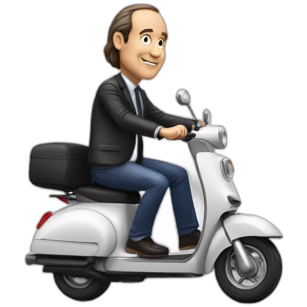 xavier niel sur un scooter emoji