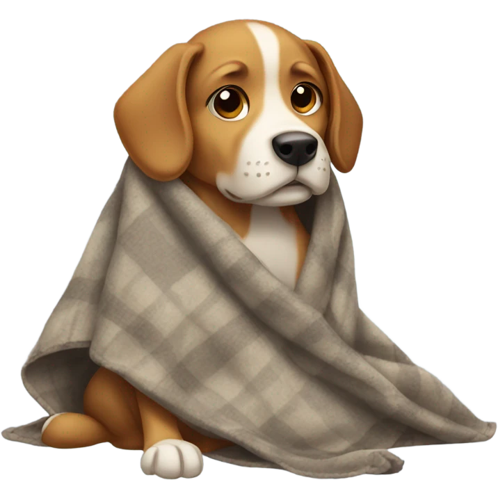 Dog with a blanket  emoji