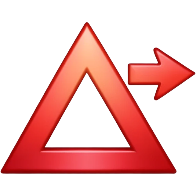 decreasing arrow red gradient emoji