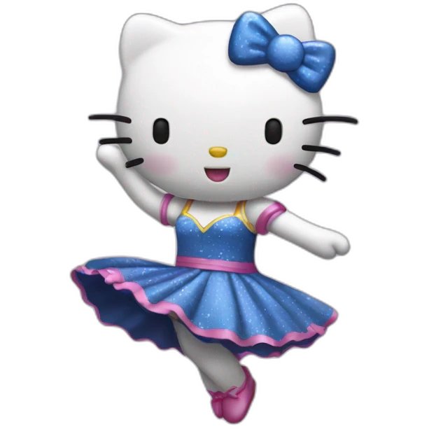 hello kitty dancing in night dress emoji
