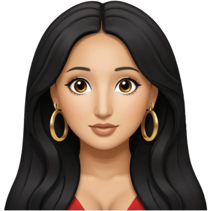 Adrienne Bailon with long hair emoji