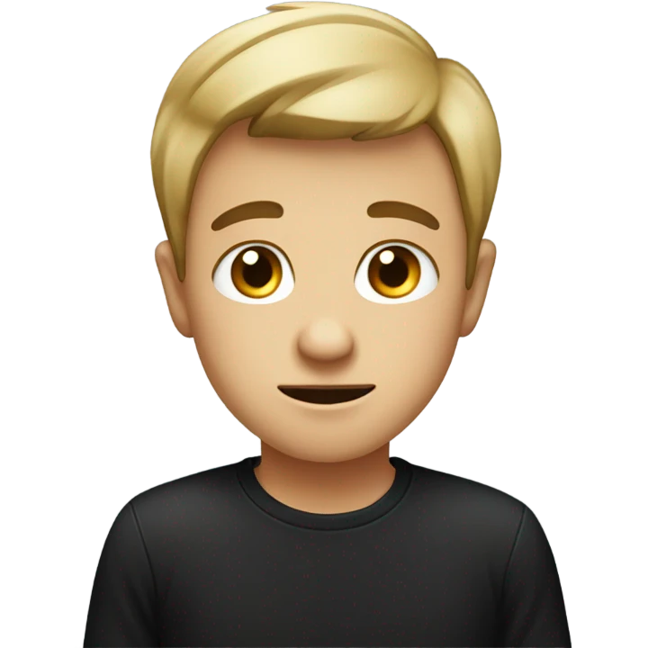 boy in black shirt meme emoji